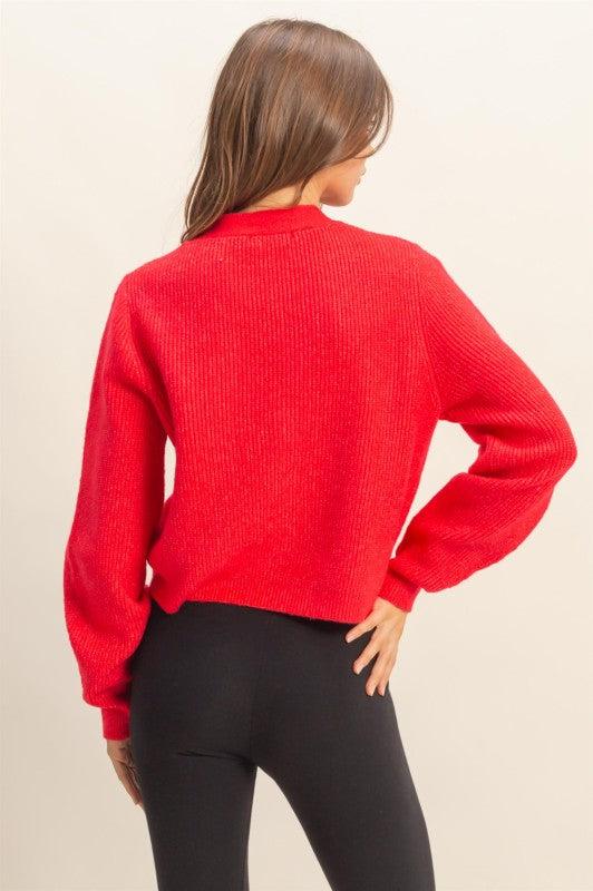 Miss Darling Sweater Red