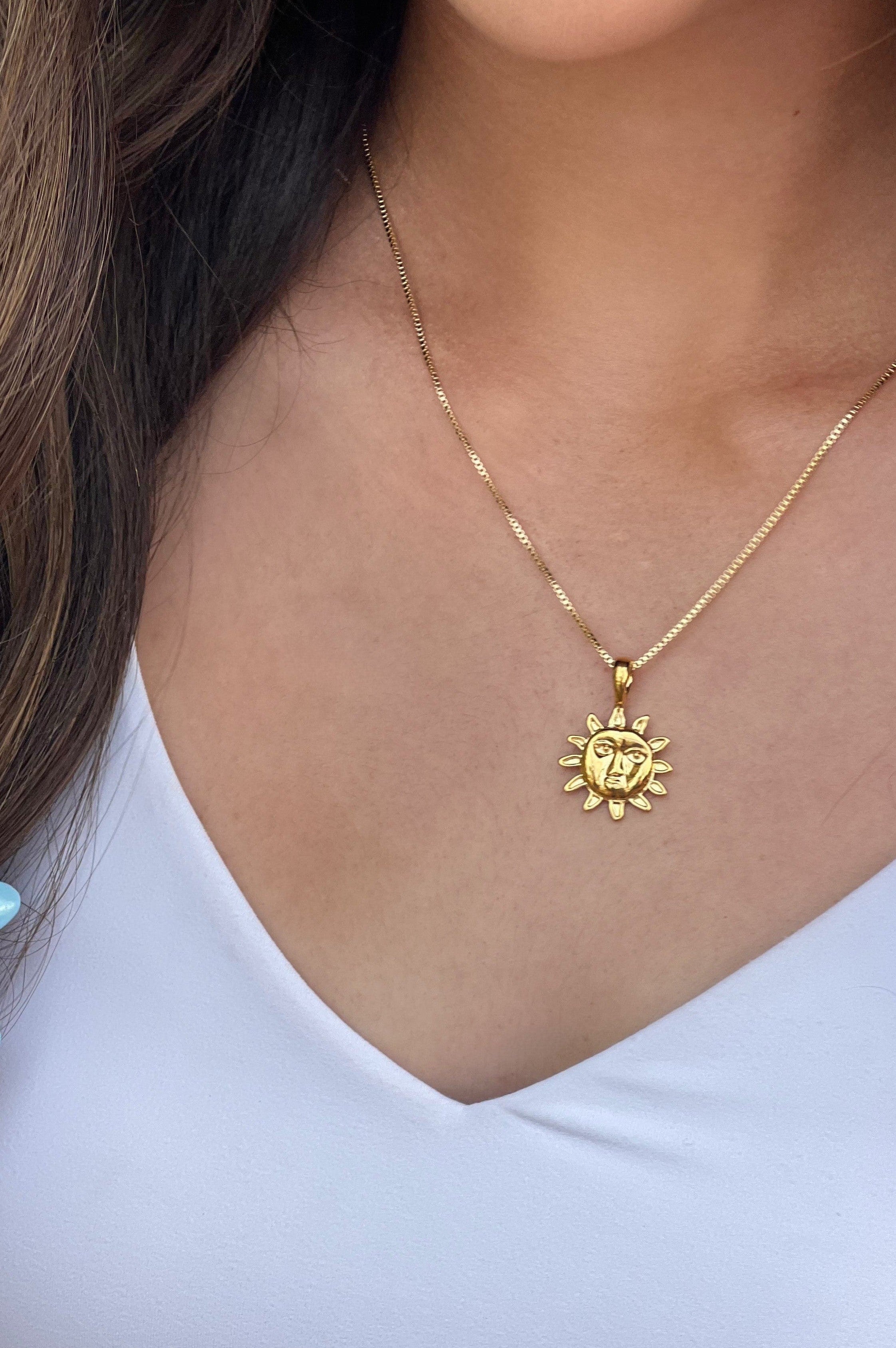 Sun Necklace 18k Gold Filled