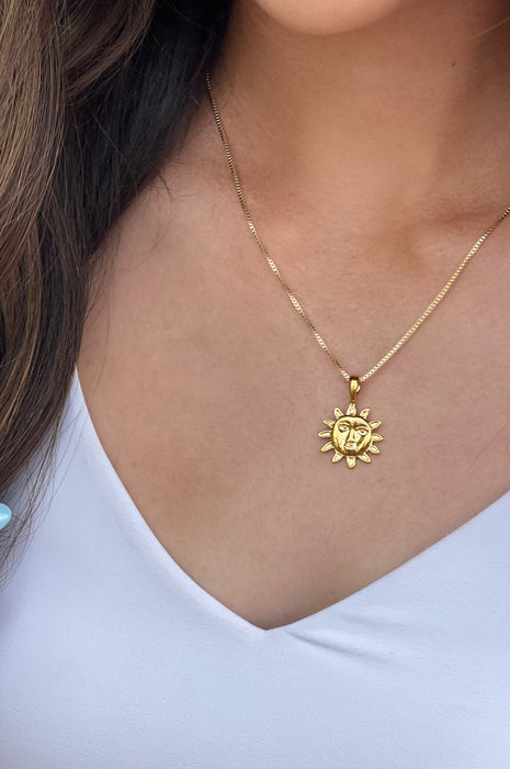Sun Necklace 18k Gold Filled