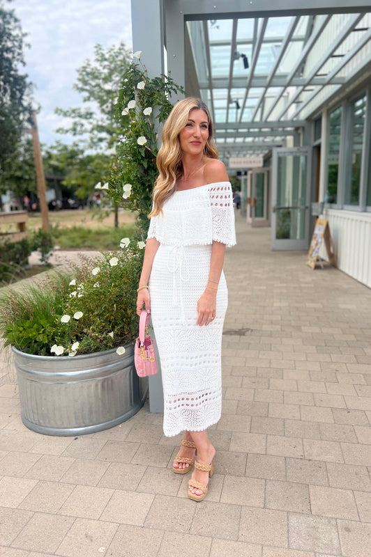 Crocheted Dress White