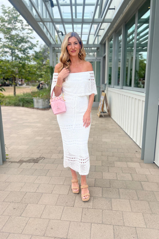 Crocheted Dress White