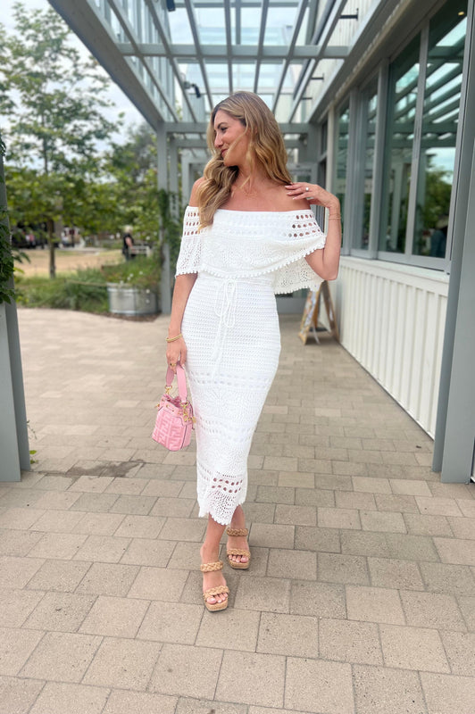 Crocheted Dress White