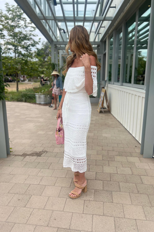 Crocheted Dress White
