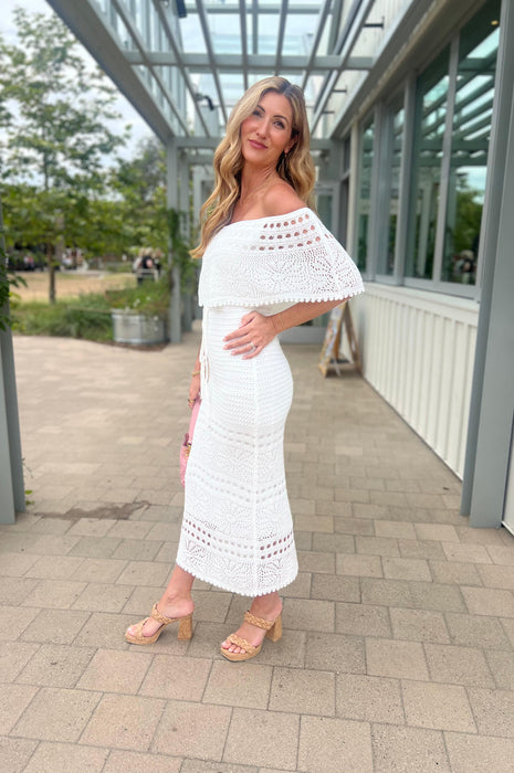 Crocheted Dress White