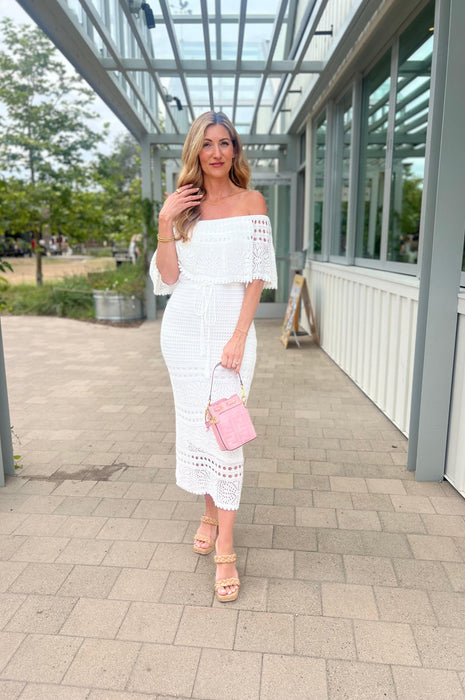 Crocheted Dress White