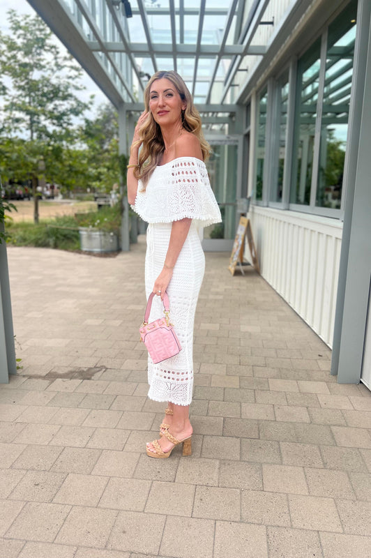 Crocheted Dress White