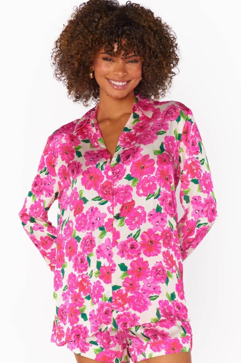 Show Me Your Mumu Early Riser PJ Set Pink Floral Soiree