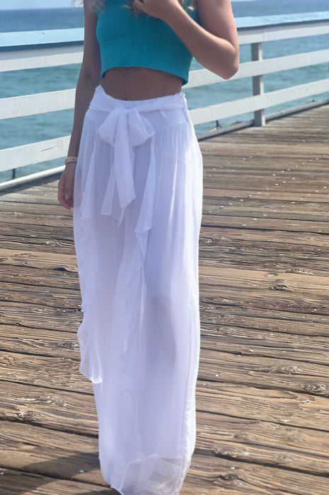 Tricia Silk Pant White