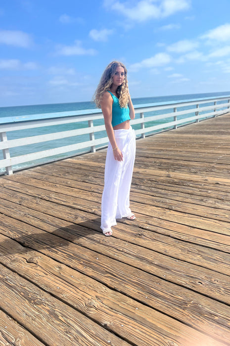 Tricia Silk Pant White