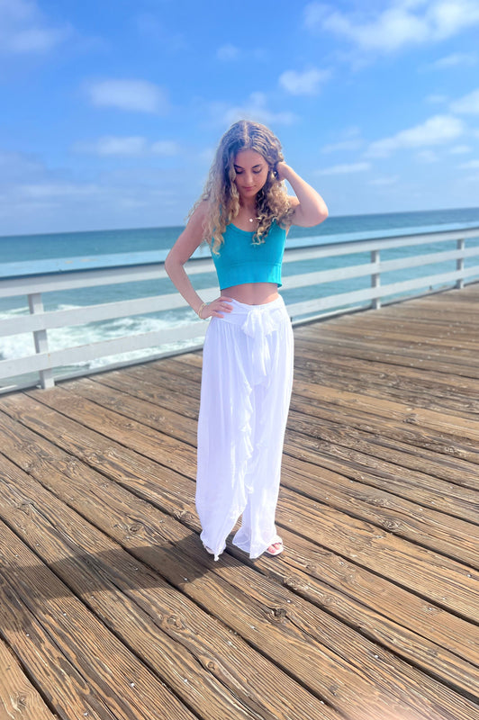 Tricia Silk Pant White