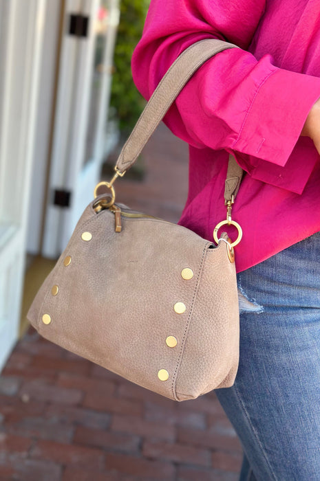 Hammitt Handbag Bryant Med Grey Natural Gold