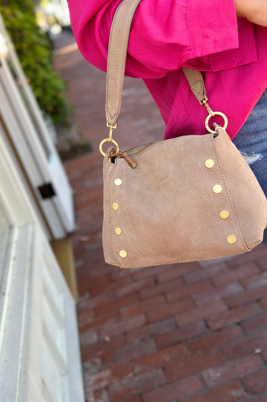 Hammitt Handbag Bryant Med Grey Natural Gold