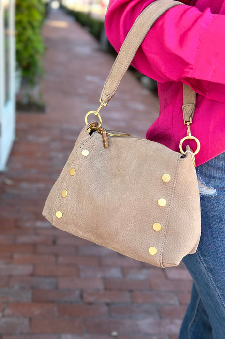 Hammitt Handbag Bryant Med Grey Natural Gold