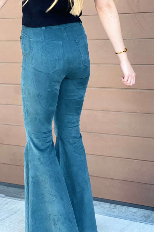 Cowgirl Corduroy Flare Pants Hunter