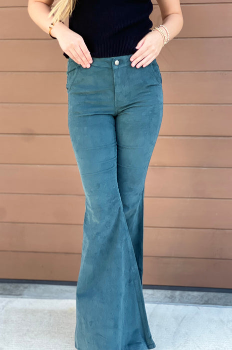 Cowgirl Corduroy Flare Pants Hunter