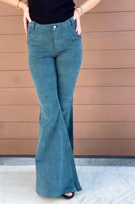 Cowgirl Corduroy Flare Pants Hunter