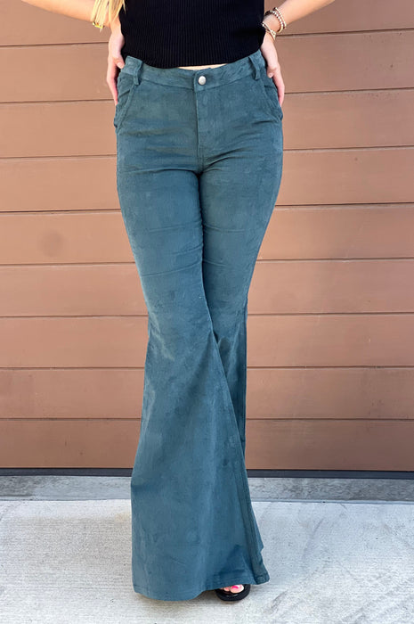 Cowgirl Corduroy Flare Pants Hunter