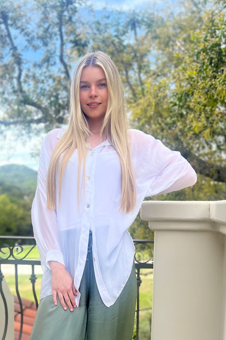 Bianca Silk Top White (cami included)