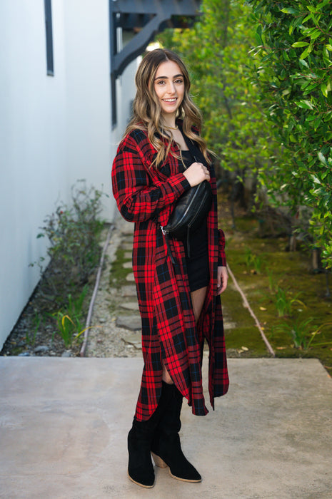 Charlie Long Plaid Shirt