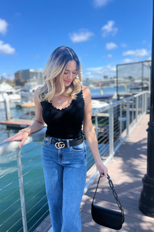 Inez Black Recycled Vegan Shoulder Bag