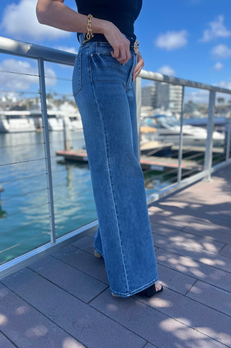 Palazzo Straight Leg Jeans Denim