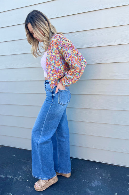 Palazzo Straight Leg Jeans Denim
