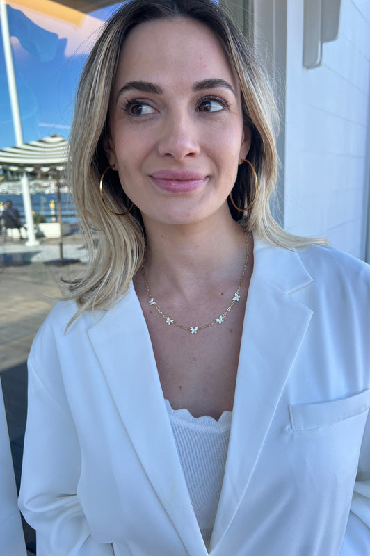 Lila Butterfly Necklace