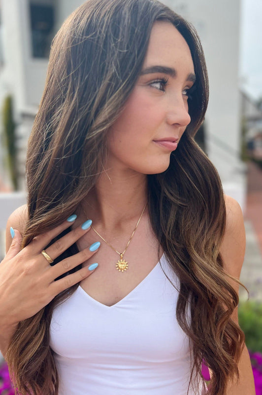 Sun Necklace 18k Gold Filled