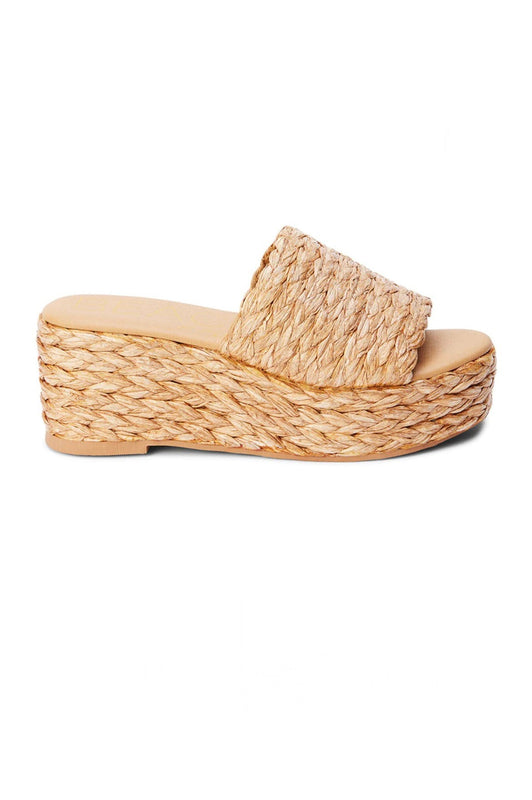 Peony Platform Wedges Natural
