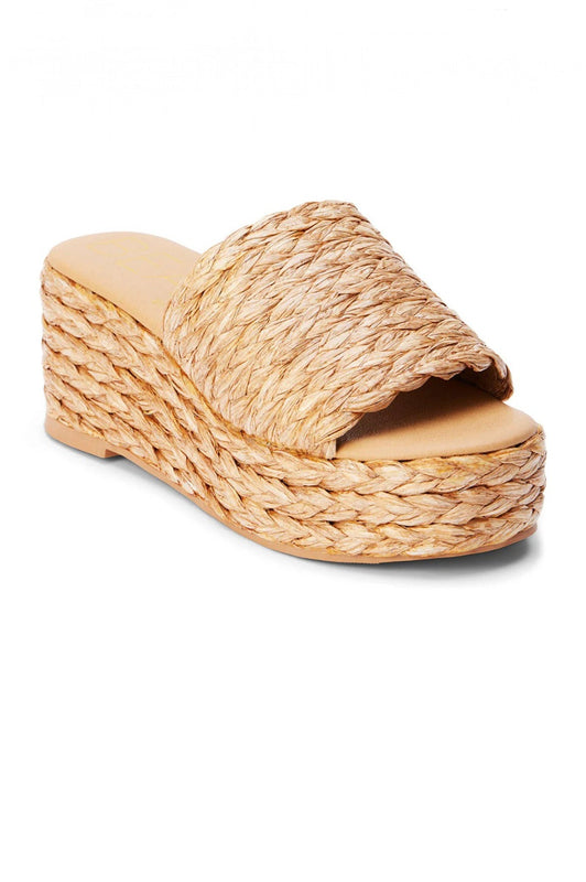 Peony Platform Wedges Natural