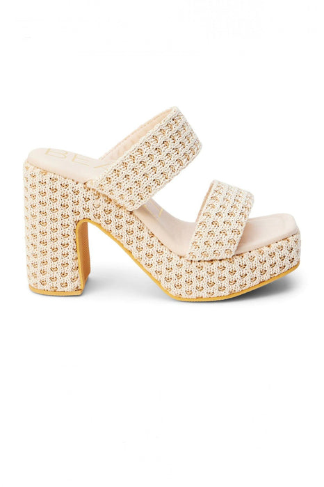 Gem Platform Heel Wedges Natural Multi