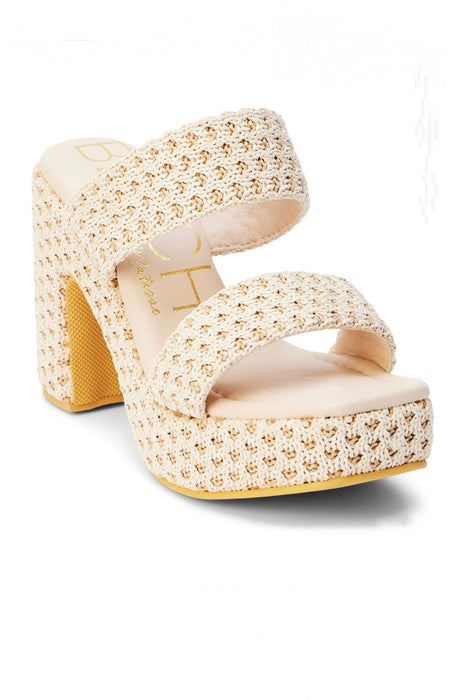 Gem Platform Heel Wedges Natural Multi
