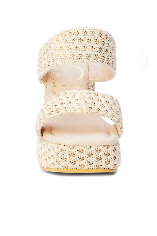 Gem Platform Heel Wedges Natural Multi