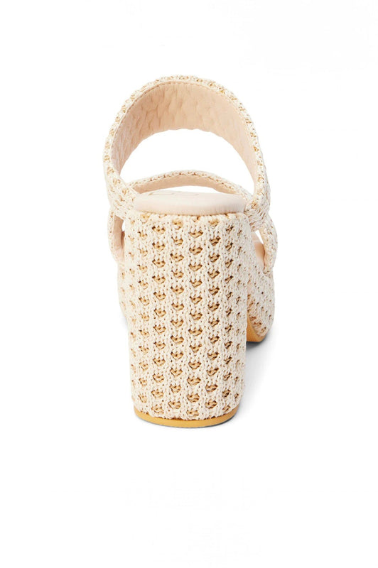 Gem Platform Heel Wedges Natural Multi