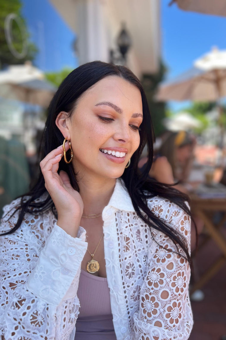 Orah Hoop Earrings 18k Gold Plated