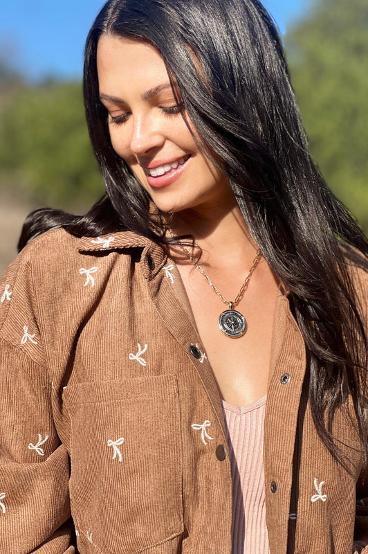 Compass Coin Necklace
