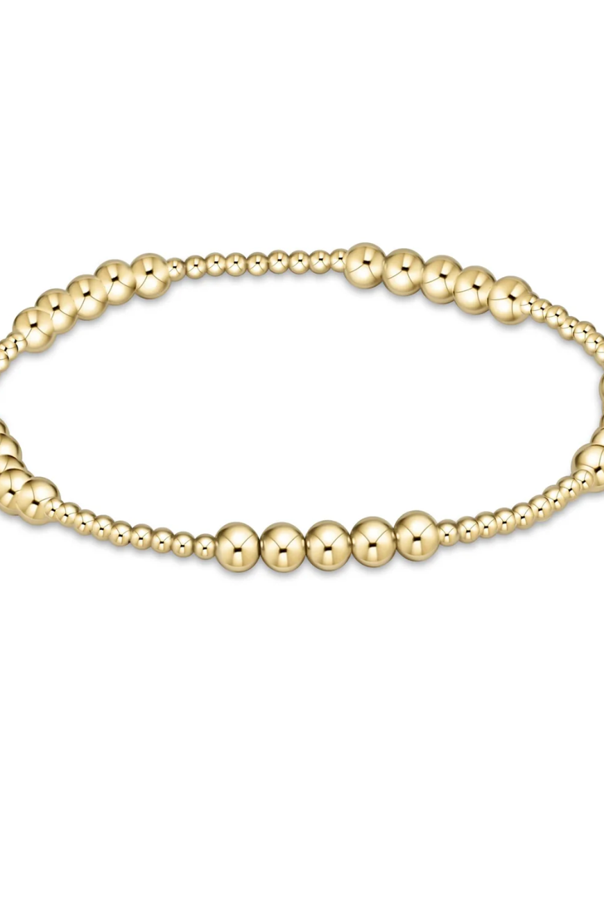 Classic Blissful 2mm Bead Bracelet 4mm Gold