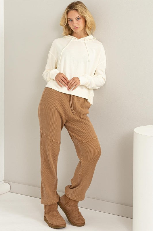 Lasting Love Drawstring Hoodie Cream