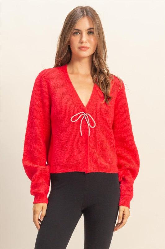 Miss Darling Sweater Red