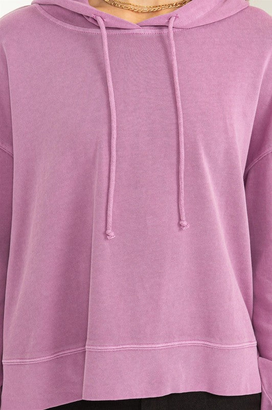 Lasting Love Drawstring Hoodie Vintage Plum