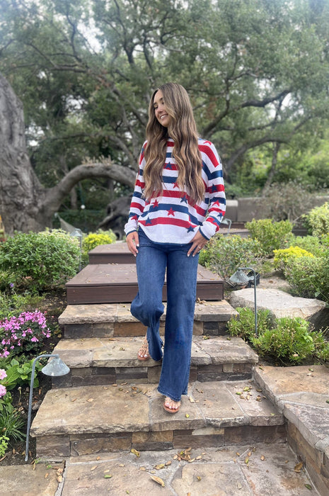 Patch Pocket Wide Leg Flare