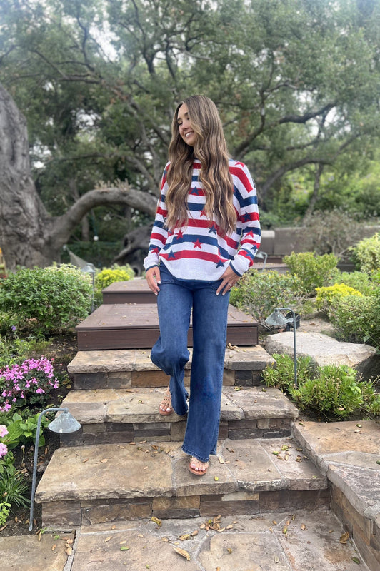 Patch Pocket Wide Leg Flare