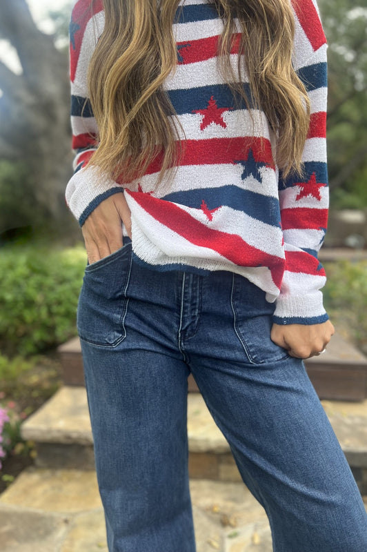 Patch Pocket Wide Leg Flare