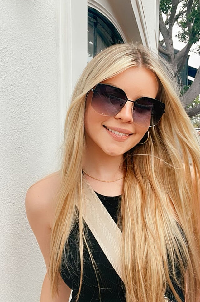 Diff Bree Black Grey Gradient Sunglasses