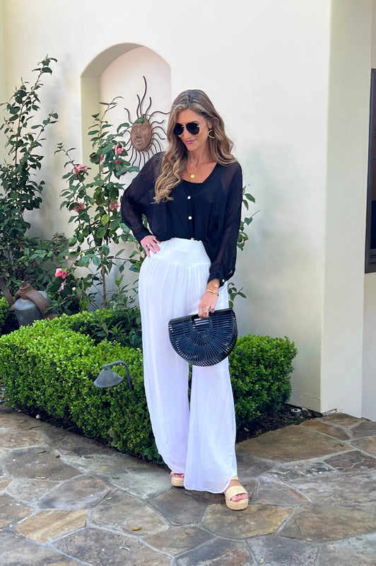 Keva Silk Top Black