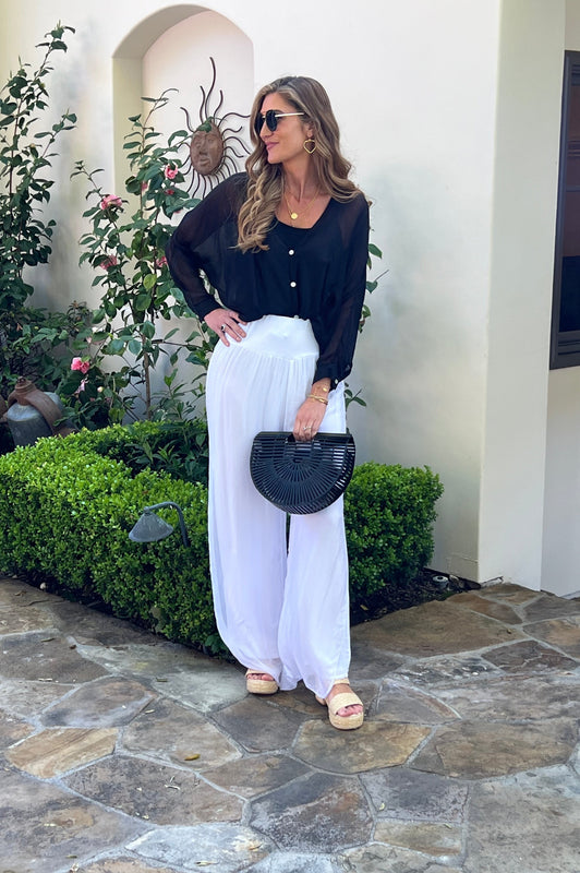 Keva Silk Top Black