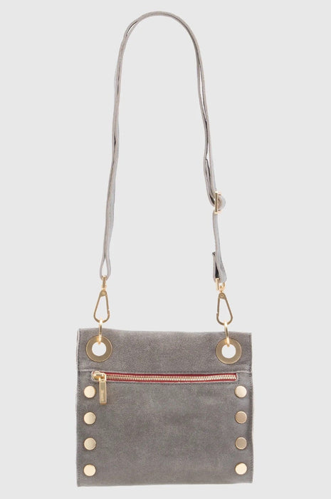 Hammitt Handbag Tony Small Pewter Gold Red Zip