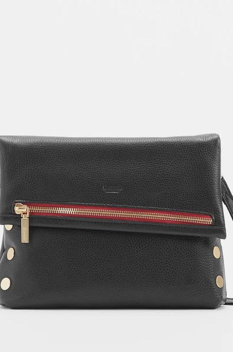 Hammitt Handbag VIP Med Black Gold Red Zip