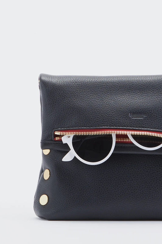 Hammitt Handbag VIP Med Black Gold Red Zip
