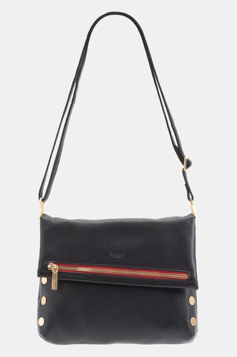 Hammitt Handbag VIP Med Black Gold Red Zip